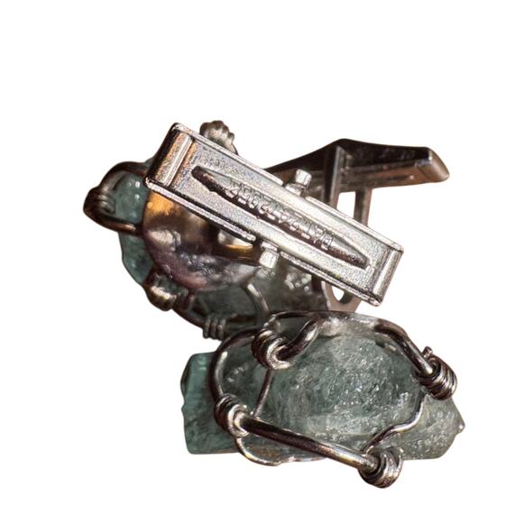 Sterling Silver Quartz Cufflinks - Shin Brothers - Picture 10 of 10